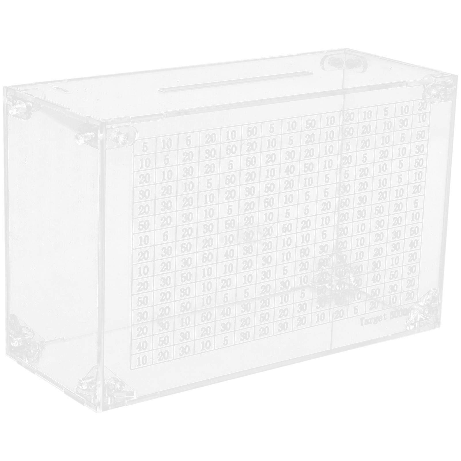 Money Jars Transparent Coin Container Office Use Savings Goal Tracker Desk Storage For Children 9.1×5.9×3.5in 1Set