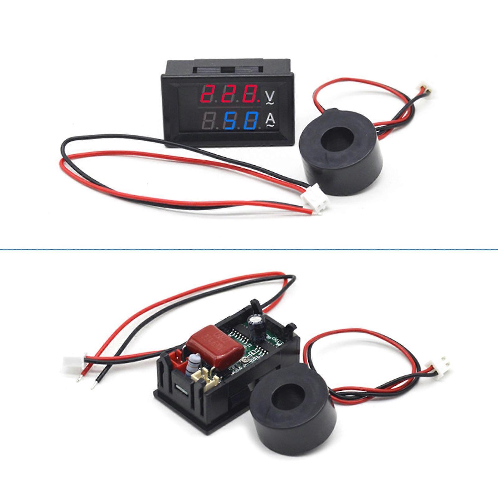 Digitale Dubbele Kleur Blauw & Rood Geleid Display Voltmeter Ampèremeter Voltage Huidige Indicator met Instrument-Transformator