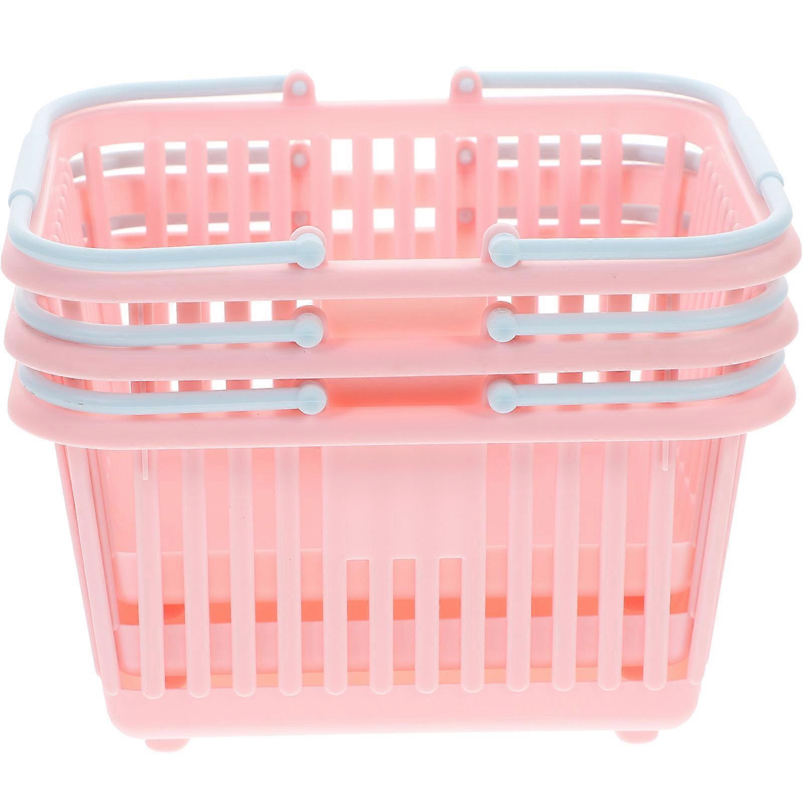 Here's a refined and professional product description based on your input:

 

**3pcs Small Plastic Tote Baskets with Handles – Lightweight & Compact