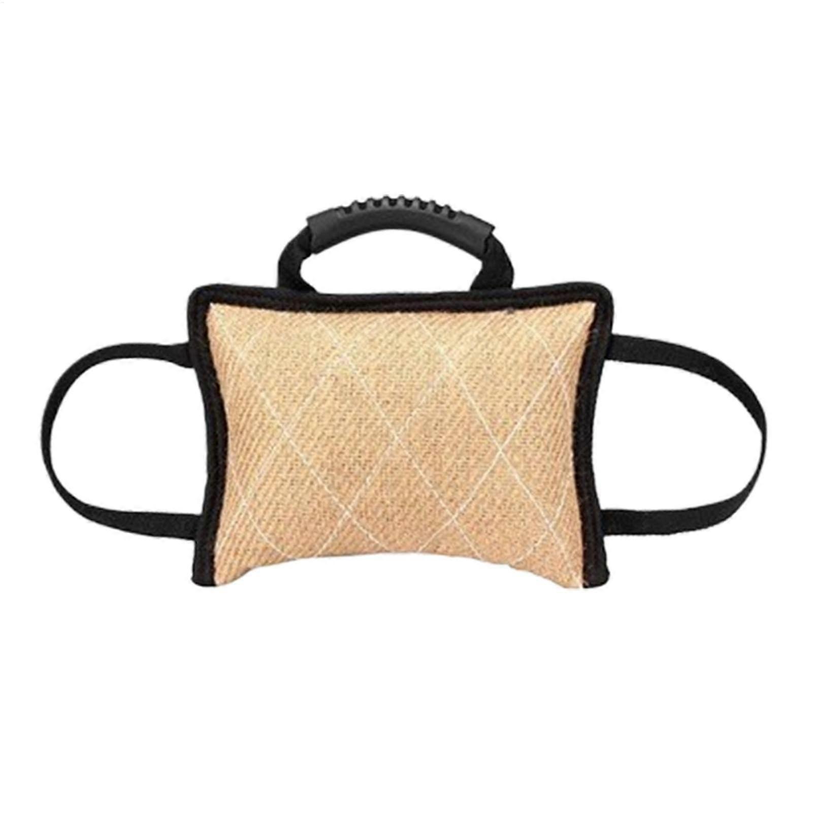 Dog Bite Pillow Tug Toy For Large, Medium, Small Dogs And Puppies Polyester Interactive Pet Toy Khaki