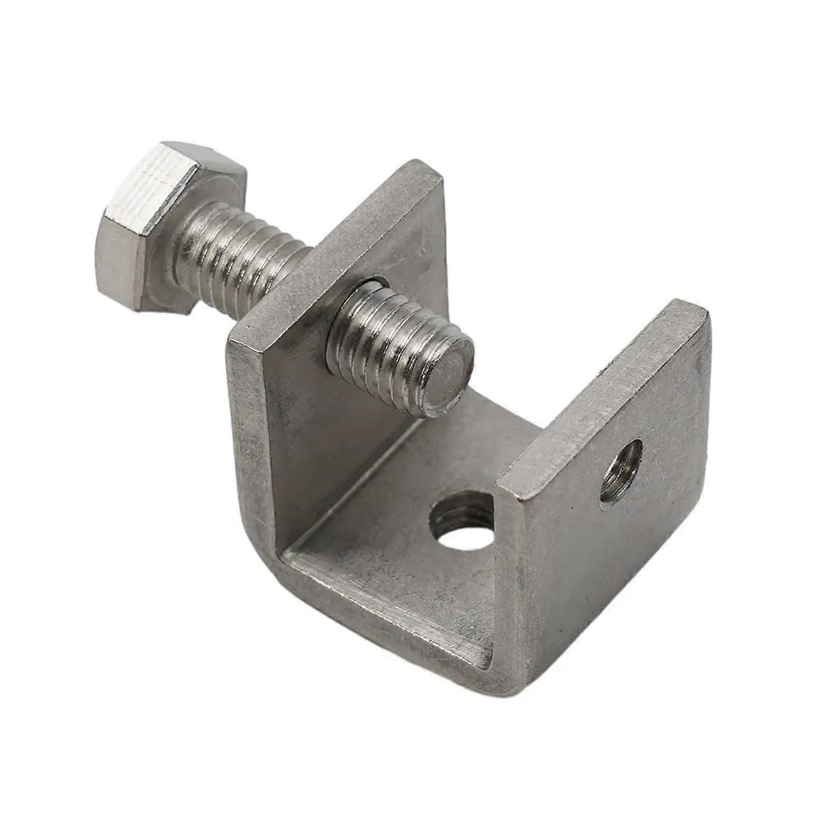 Stainless Steel CClamp, 2Pcs Adjustable Fixed Holder Clip (2 Pieces) Silver
