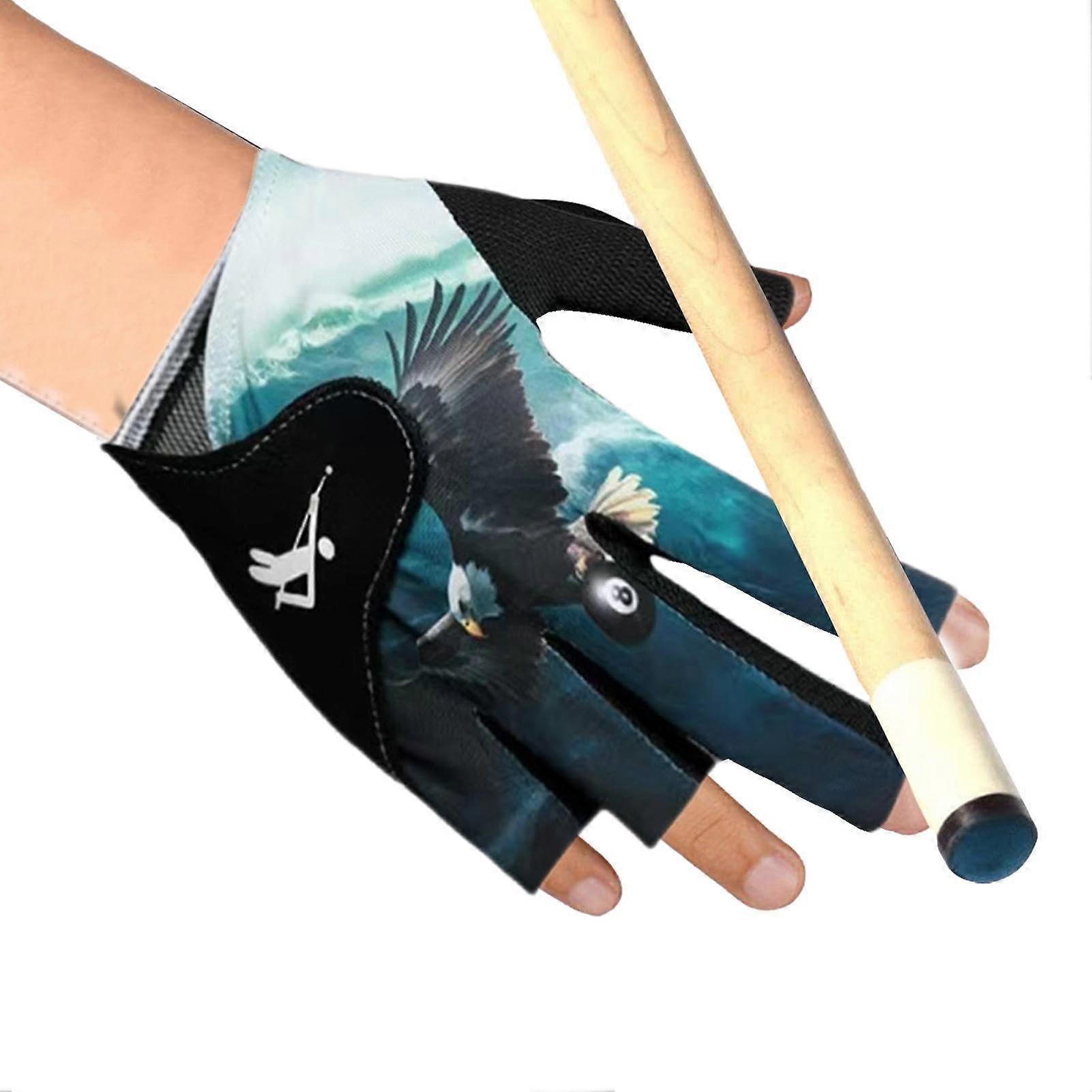 Billiard Glove Non Slip Adjustable Moisture Wicking Lightweight for Left or Right Hand Players