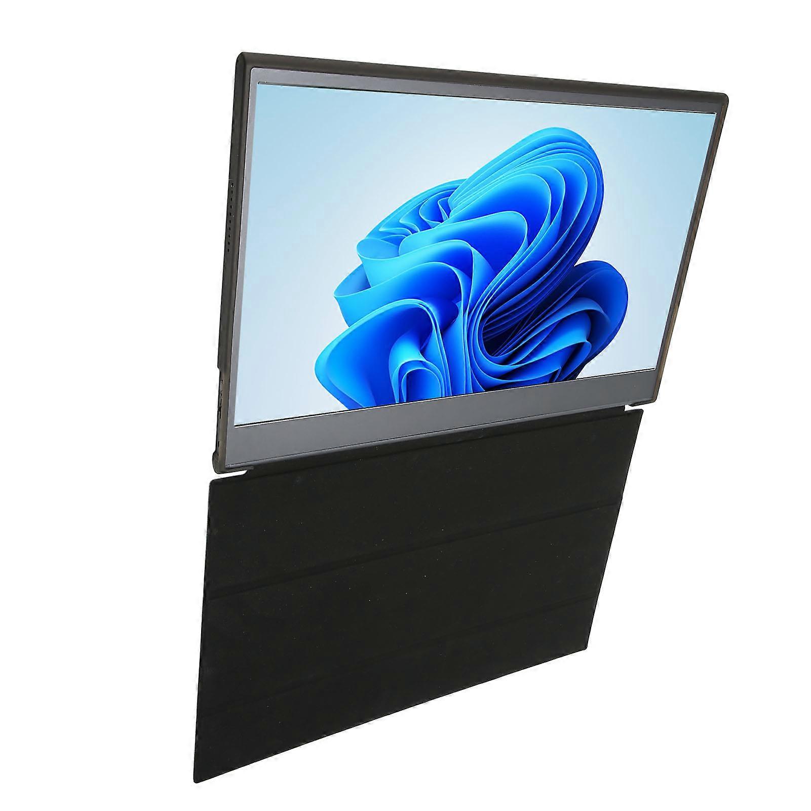 Portable Monitor 15.6in IPS 1080P Type C Port Dual Speaker Aluminium Alloy External Mobile Screen for Laptop Office 