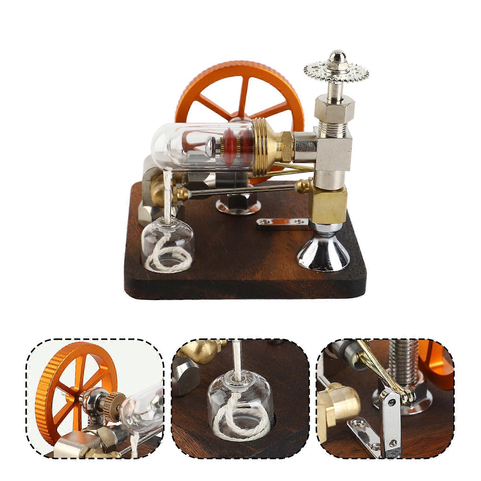 Stirling Engine Free Piston Adjustable Speed Educational Electricity Generator for Mechanical Learning 
