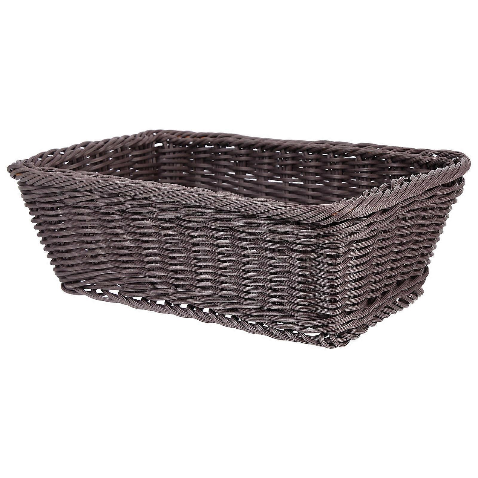 Creative Woven Basket for Storage Use Coffee Color and Rustic .24x5.91x7.87in