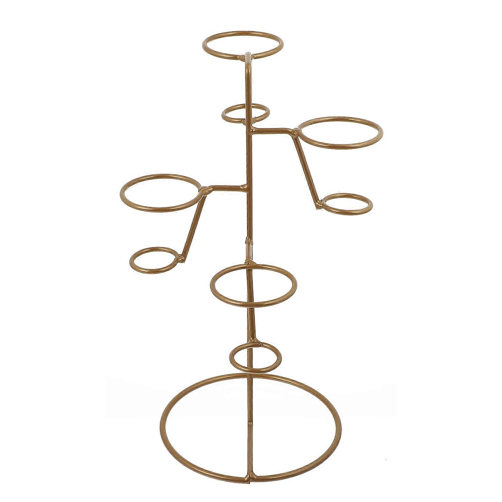 Golden Iron Ice Cream Storage Holder for Stable Display Practical for Home and Bakery 1 Pc