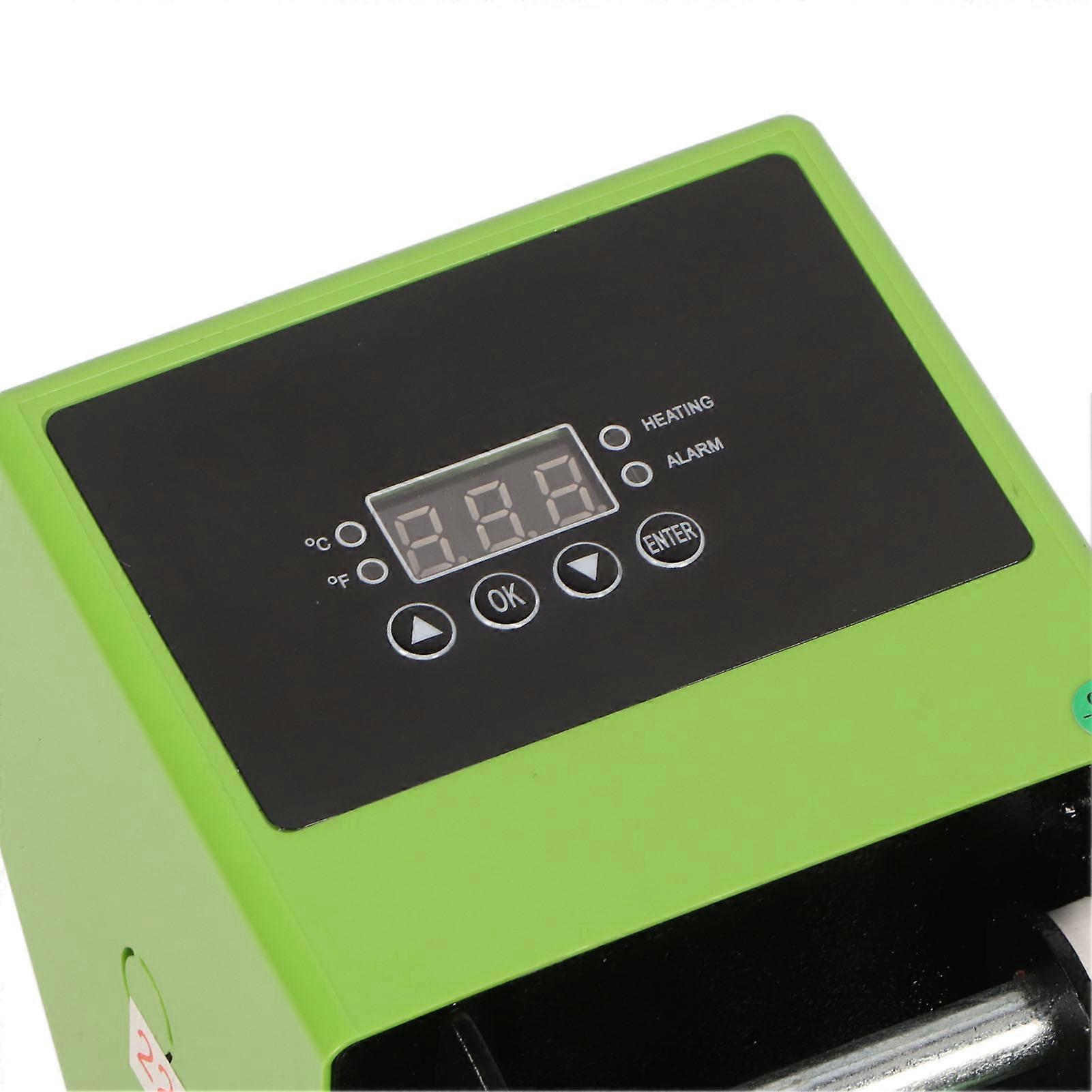 Heat Press Machine Clear LCD Easy Operation Long Handle Evenly Heating Heat Transfer Machine for T Shirt Mug Hat Mat EU Plug 220V