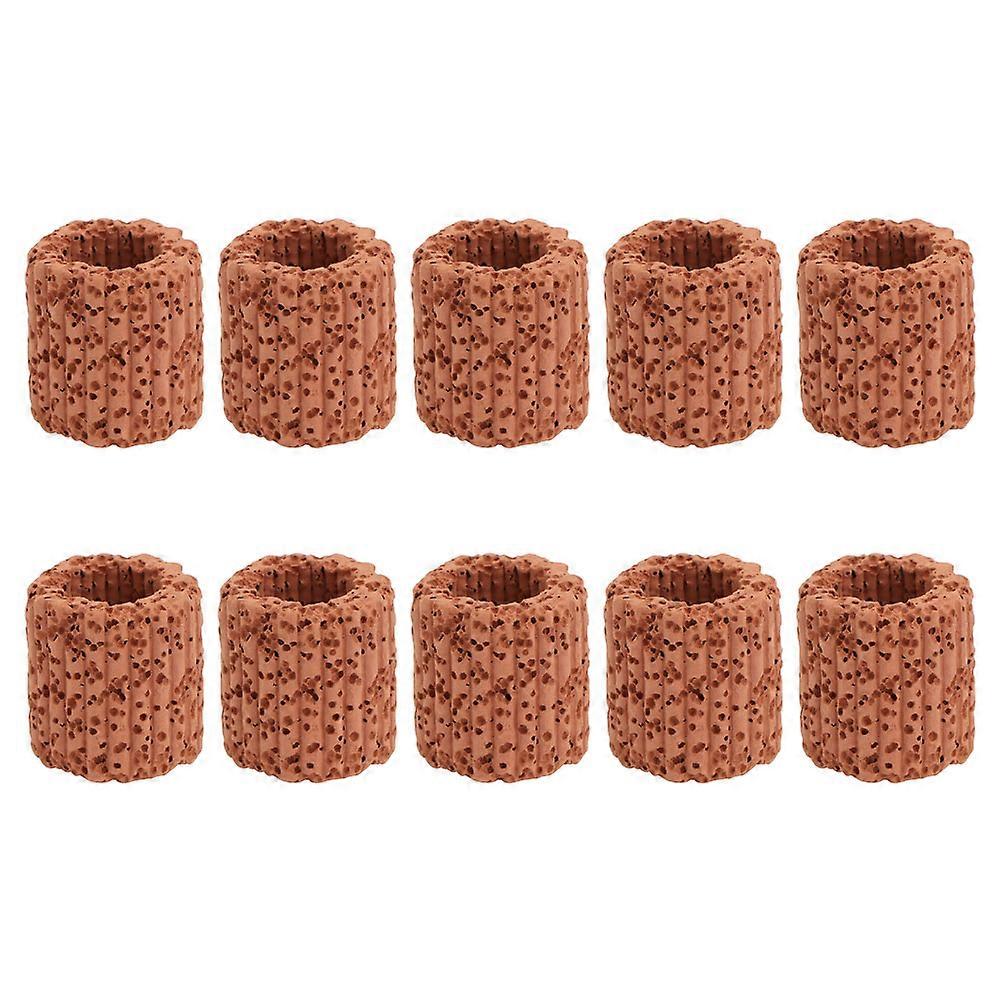 Filter Ceramic Rings PH Value Adjustment Aquarium Maintenance 2.50X2.50X2.50CM Ceramics Material 10Pcs