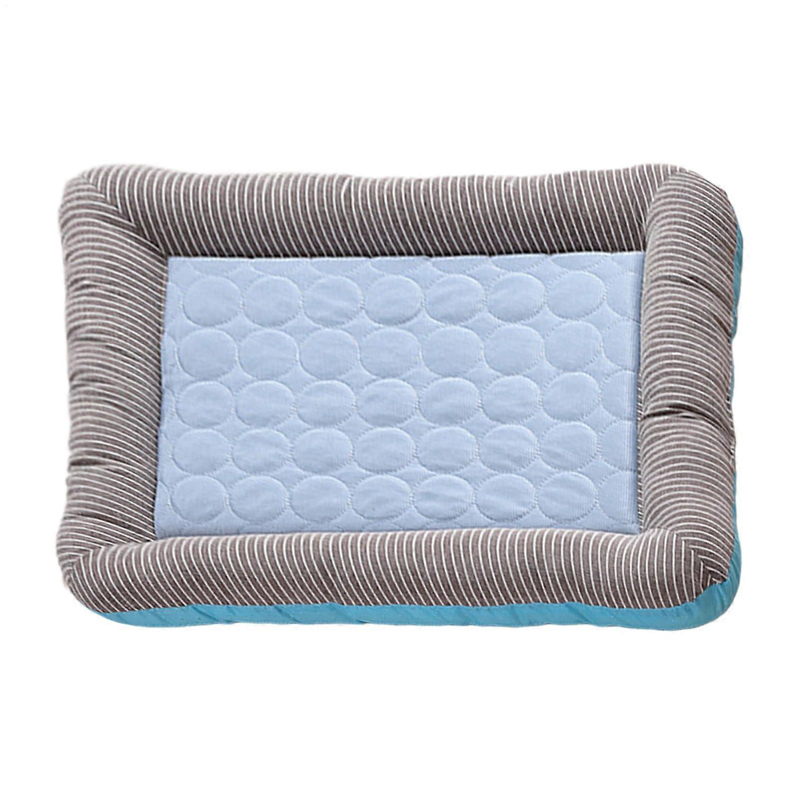 Hundekühlmatte Kühlmatte für Haustiere, Blau S, Verschleißfestes Schlafkissen für Hunde, Welpen, Kaninchen und Kleintiere
