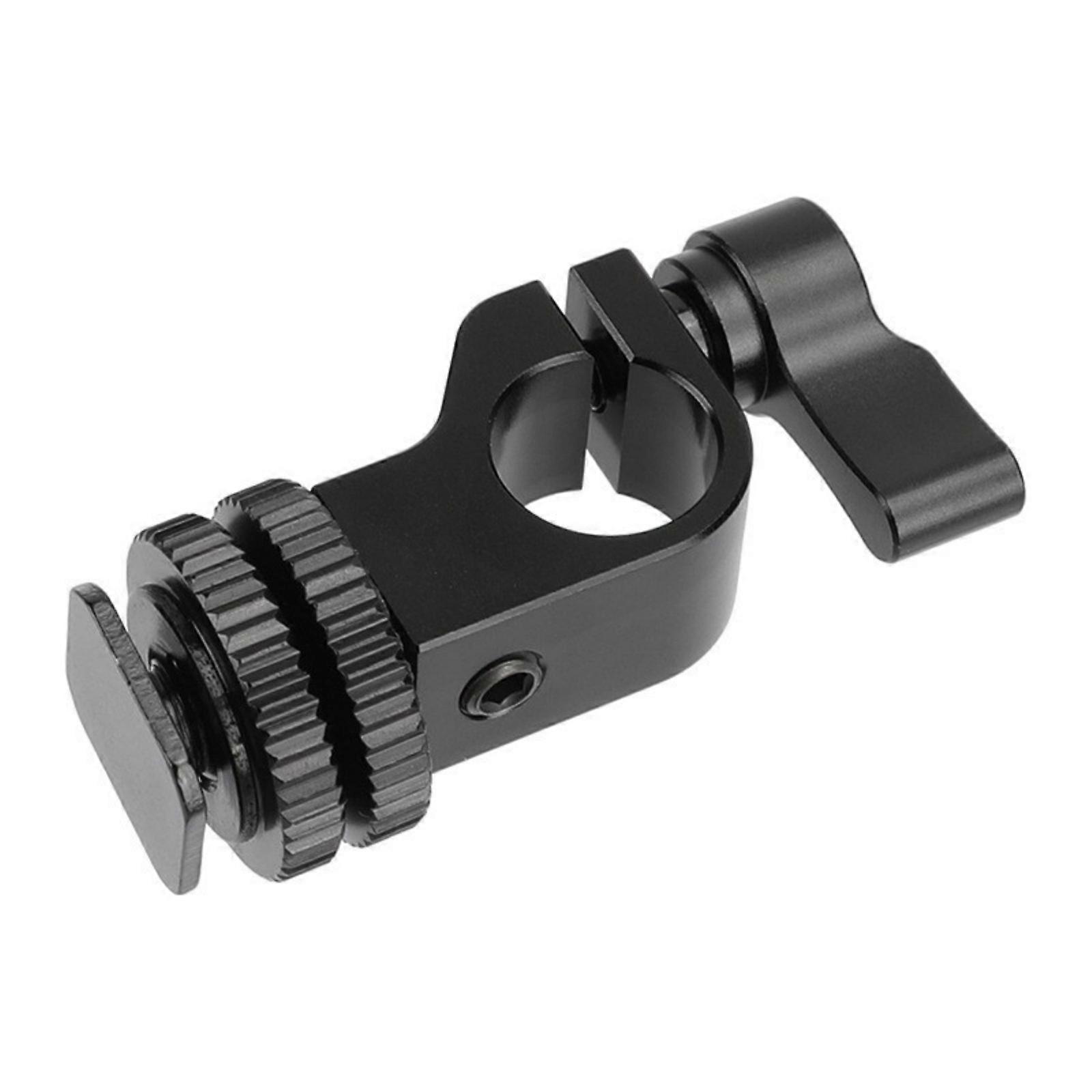 DSLR Rig System 15mm Rod Clamp Aluminum Alloy with 1/4 Thread Hole Attach to Camera Microphones/Handle/Plate Multicolor