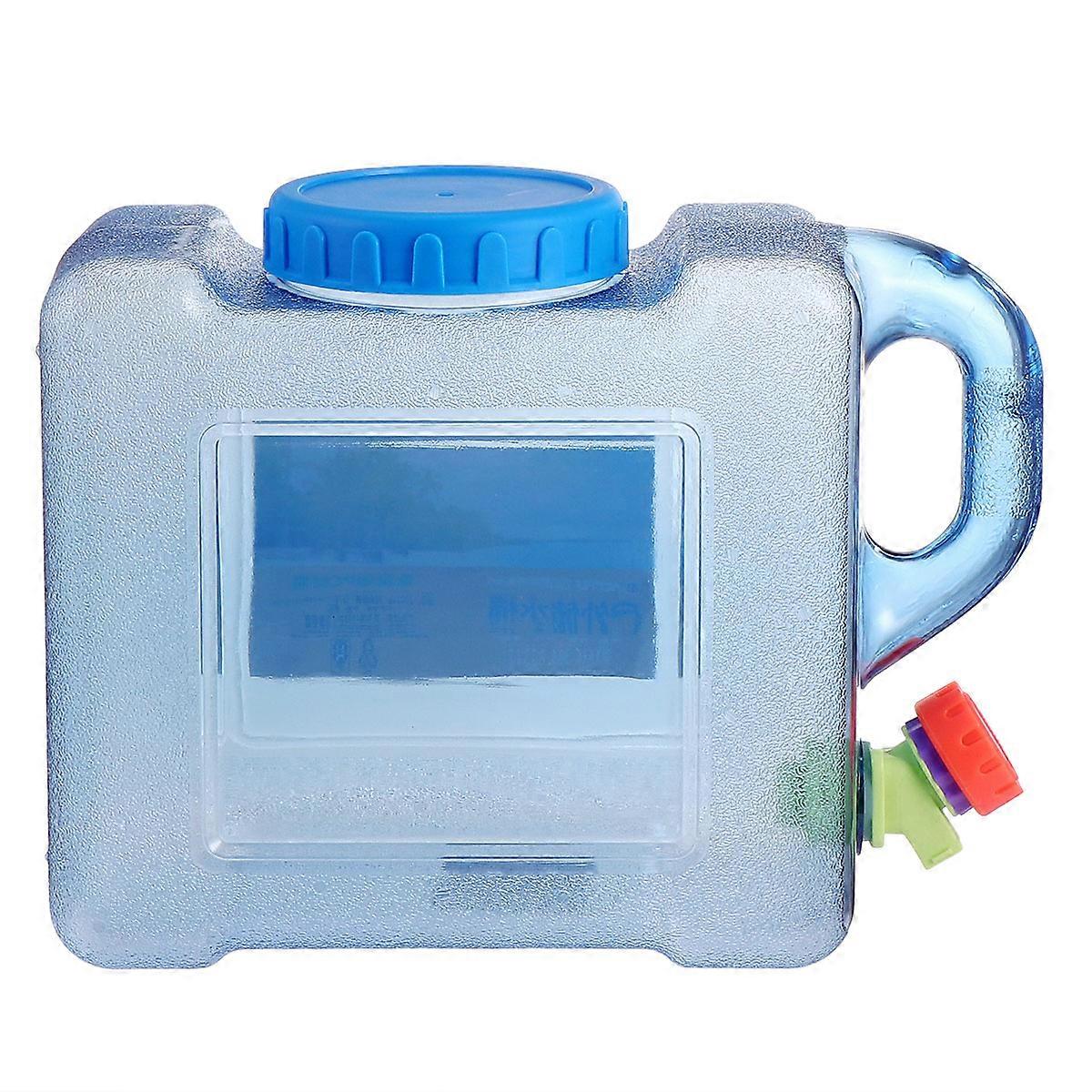 Blue PC Material Water Container with Faucet and Handle for Storage Use 5L
