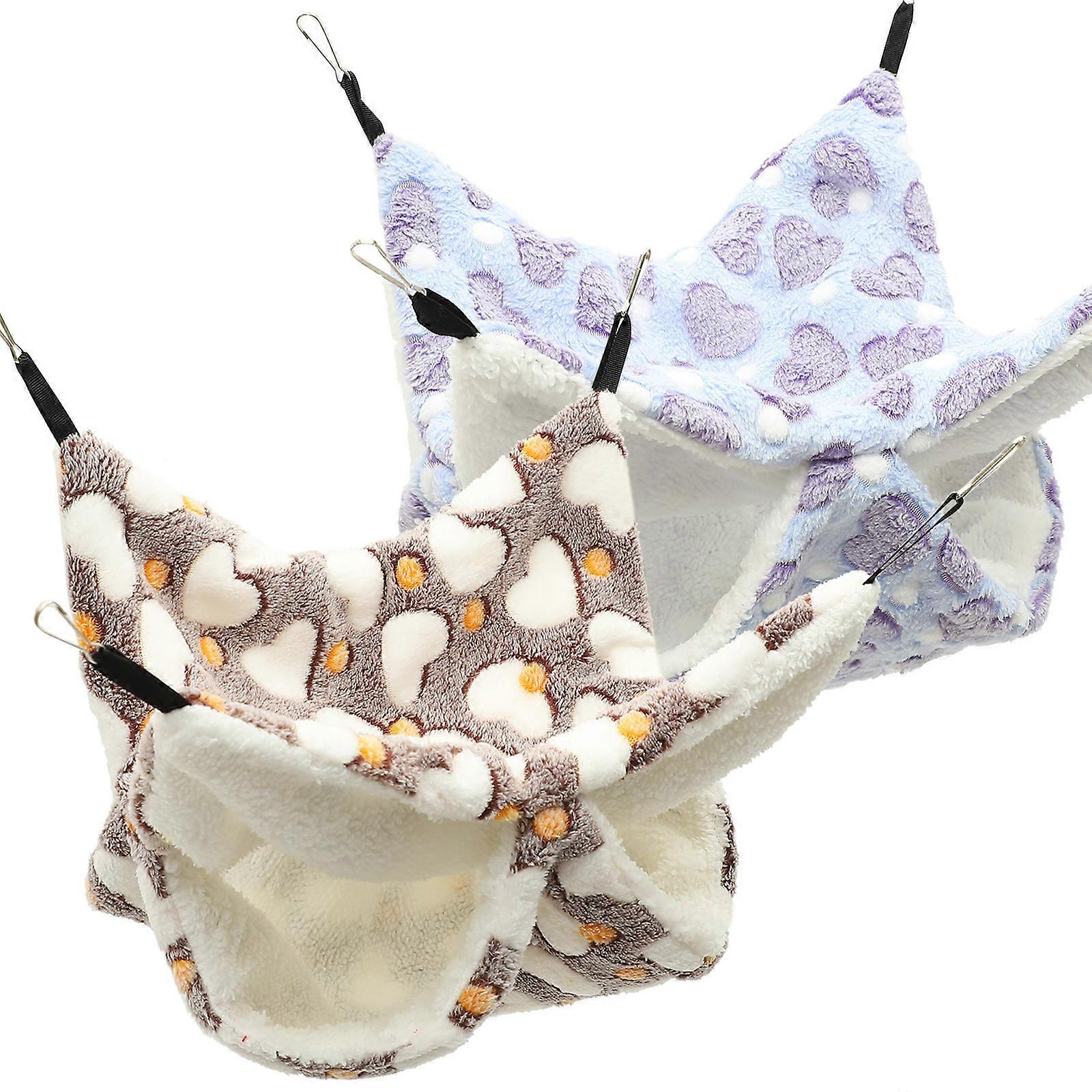 Hammock For Pets Guinea Pig Rat Hammocks Suspension Type Chinchilla Warm Environment 13.4×13.4×1.2in 2Pcs