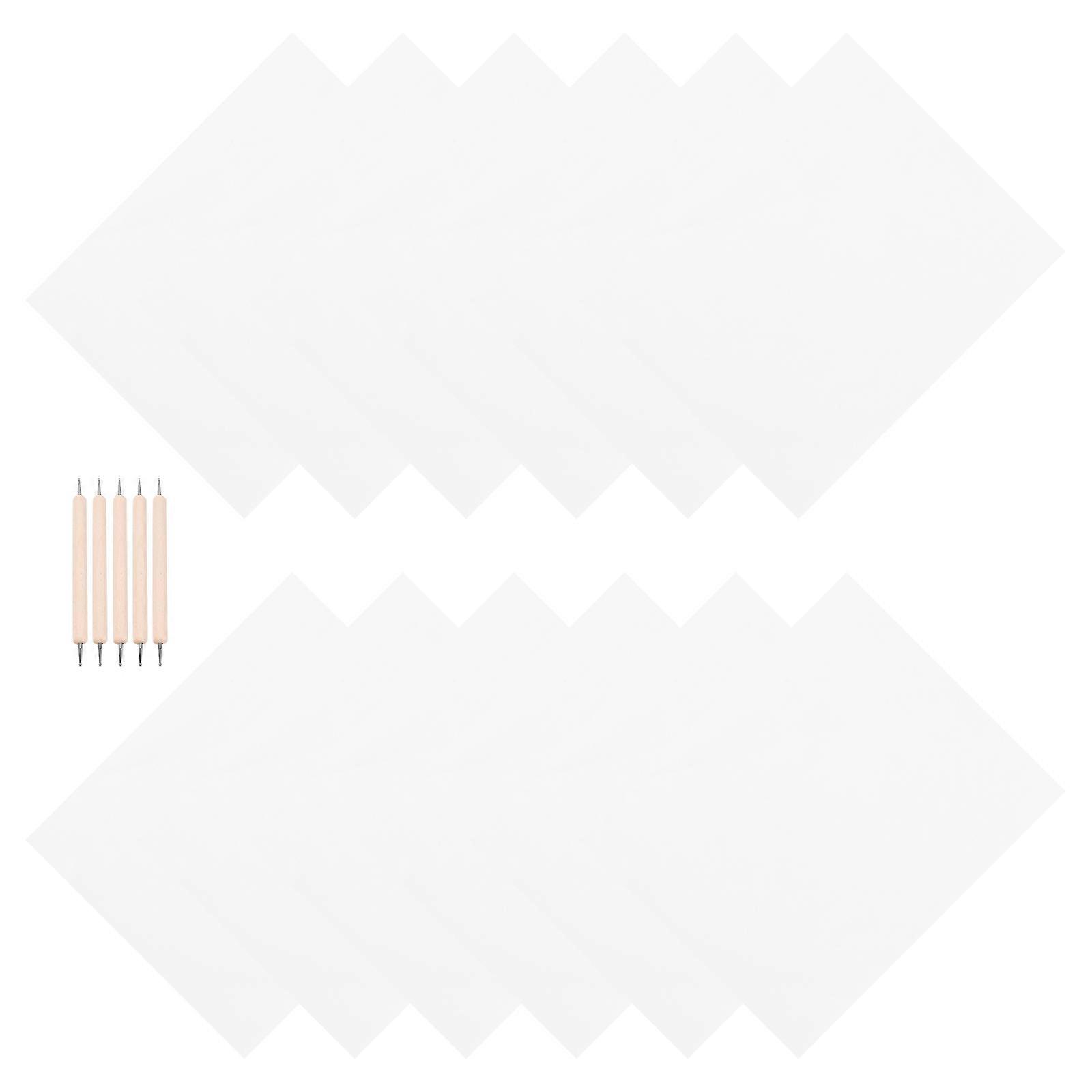 1 Set Graphite Transfer Carbon Paper and Tracing Paper with Double Ended Tracing Stylus and Dotting Tools for Wood Paper and Stone