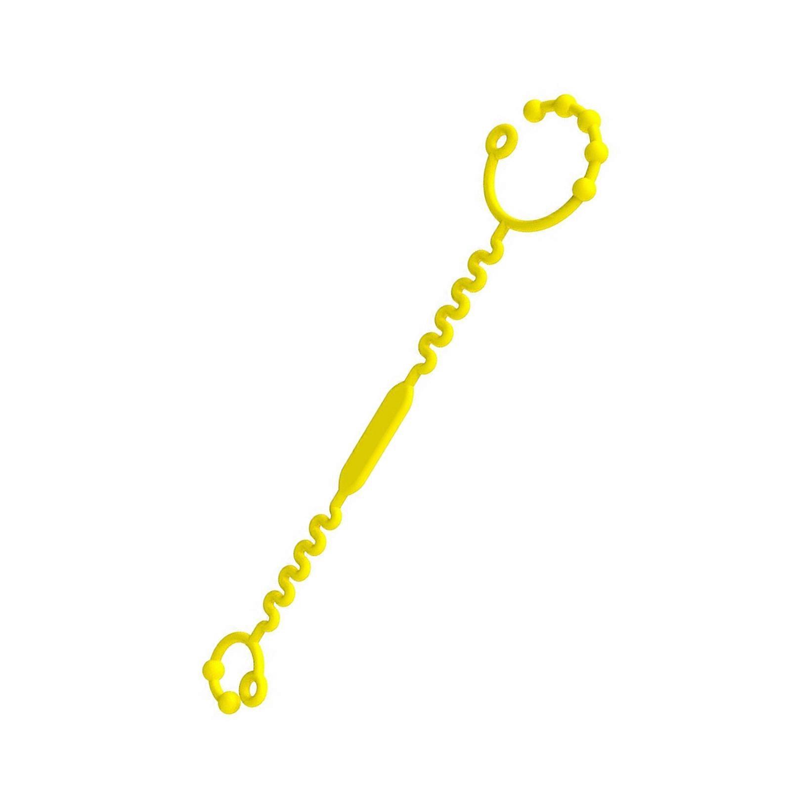 Colorful Infant Bottle Leash Secure Adjustable Silicone Teether & Pacifier Holder Toddler Friendly Leash for Toddlers Lemon yellow