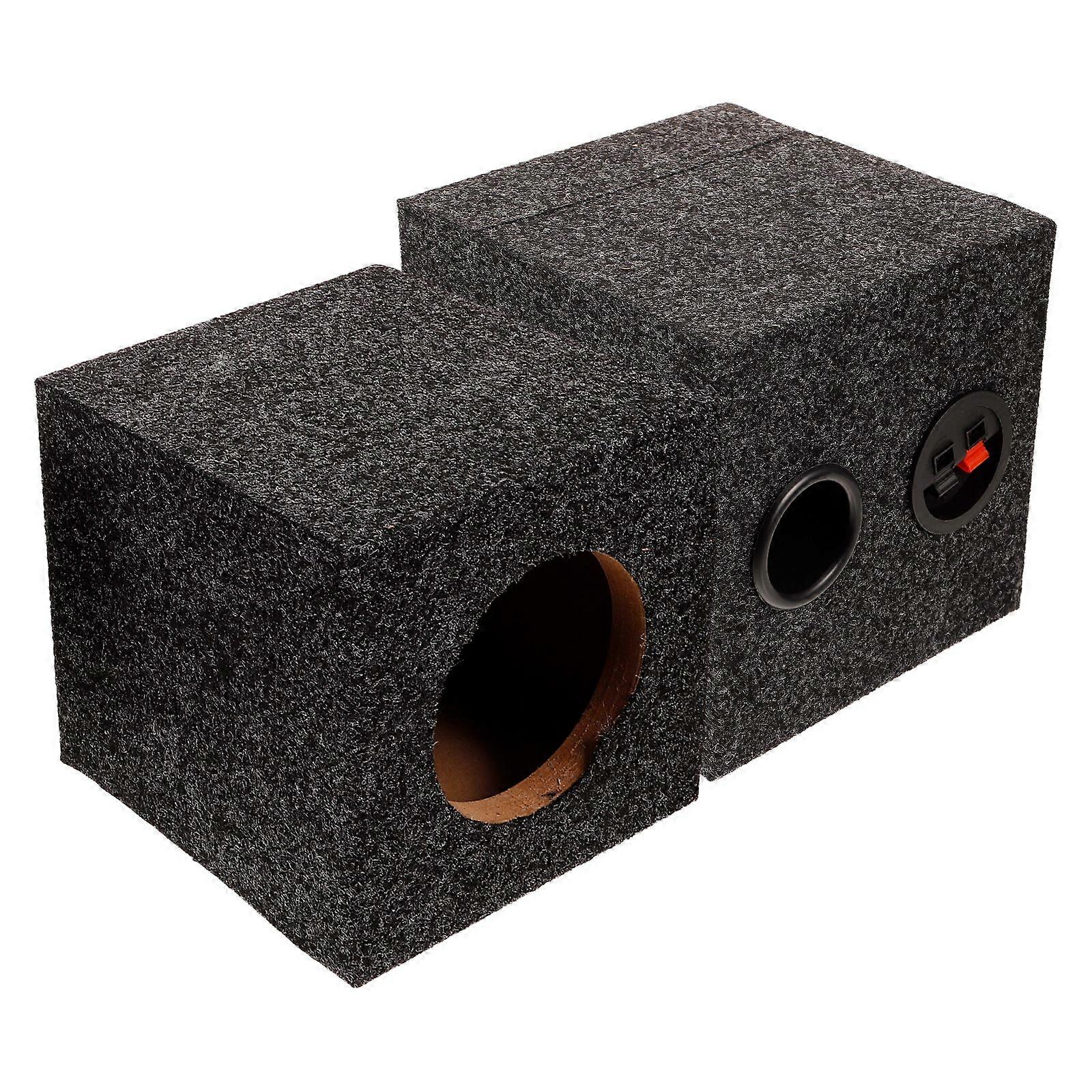 1 Pair Subwoofer Box Single Car Speaker Enclosure Square Sub Box Refiting Supply