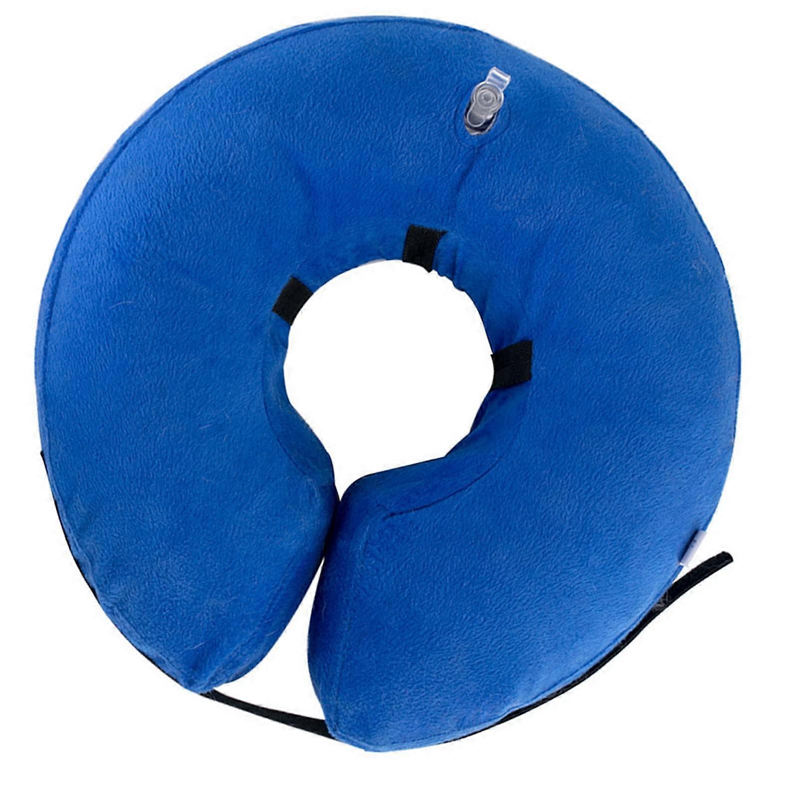 Inflatable Dog Collar, Protective, Adjustable, SkinFriendly, Soft PVC Pet Cone Collar in S Size for Cats for PostOperative Recovery
