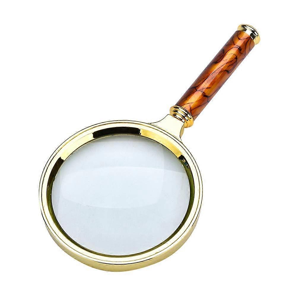 80 mm Magnifying Glass For Reading, 10x Zoom Optical Lens With Colour Handle, High Magnification Identification Tool