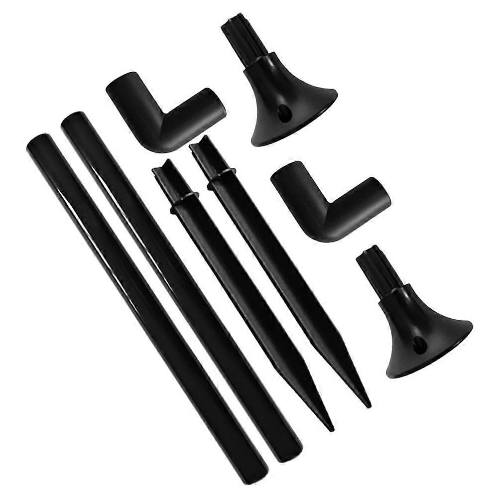 Lamp Ground Stake Landscape Extension Pole Black 8.45X0.83X0.83IN Wind Resistant 1 Set