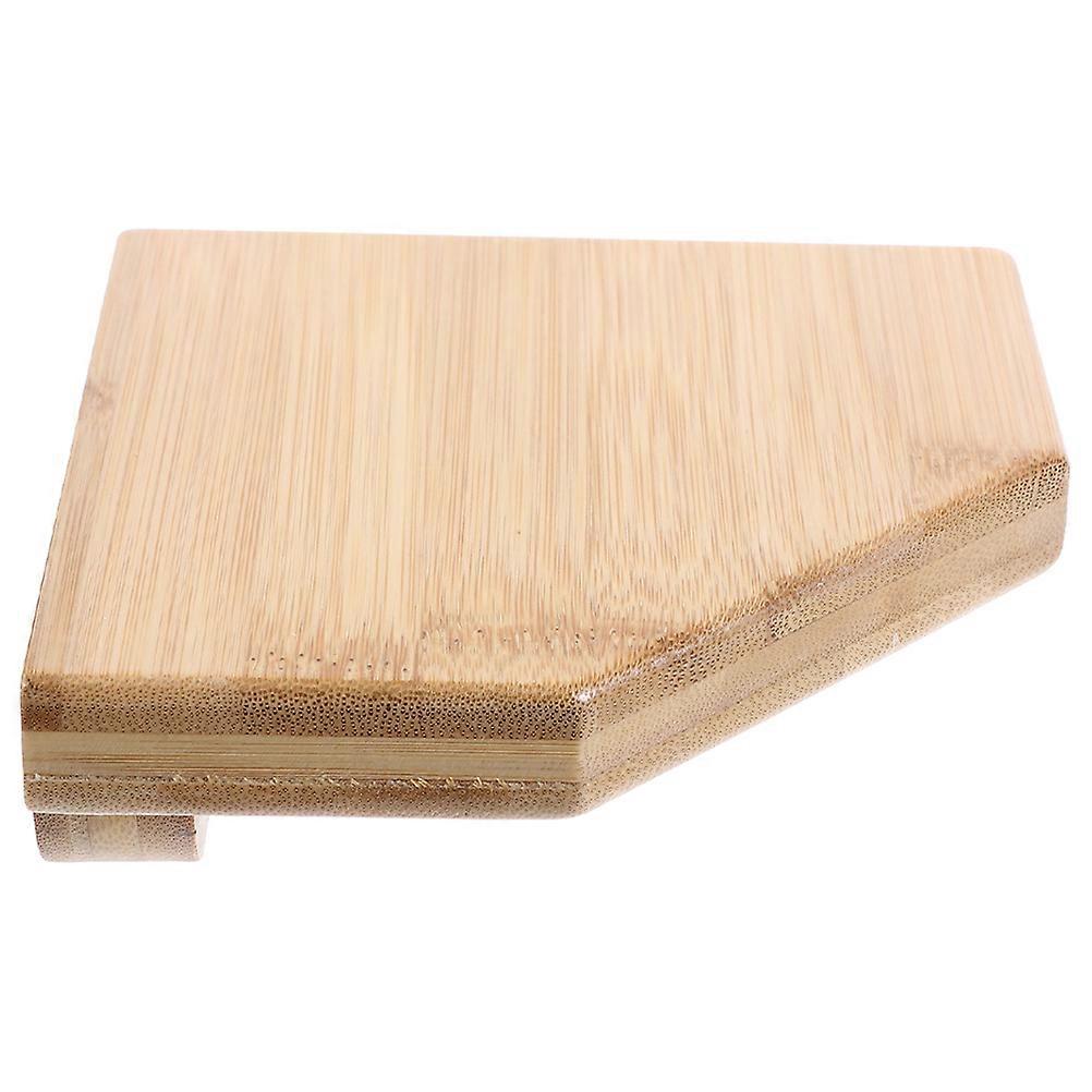 Corner Shelf Unit Wall Mount Corner Shelf Modern Minimalist Storage Rack Khaki 17.00X17.00X4.00CM Decluttering 1Pack