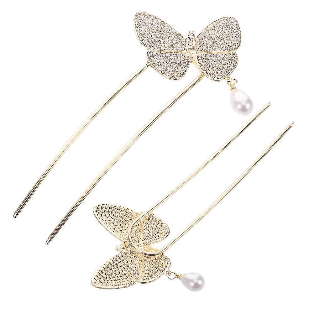 Here's a polished and professional product description based on the title you provided:
**2pcs Vintage U Shaped Hair Forks for Women – Elegant