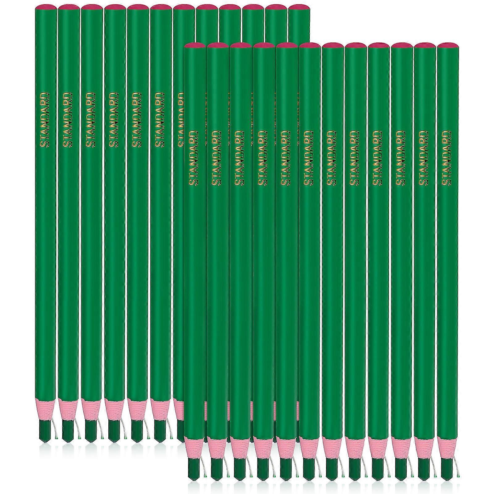 Crayons with Sharpener for Painting Use Easy to Use Wax Marker Pens Portable Crayon Pencils Green 24Pcs