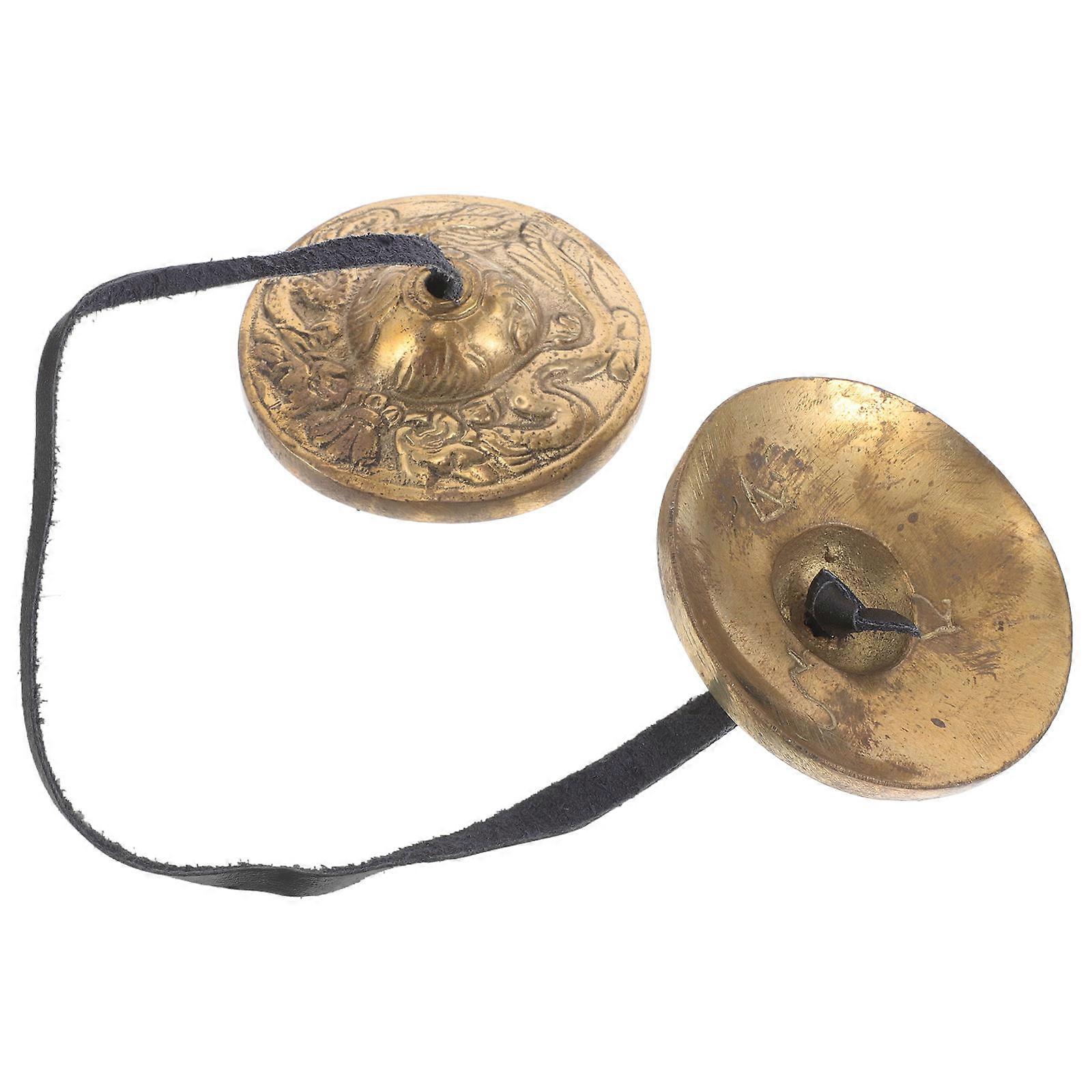 **Product Description:**
**1 Pair Nepal Tingsha Finger Cymbals – Durable Copper Percussion Instrument**
Bring the rich, authentic sound of