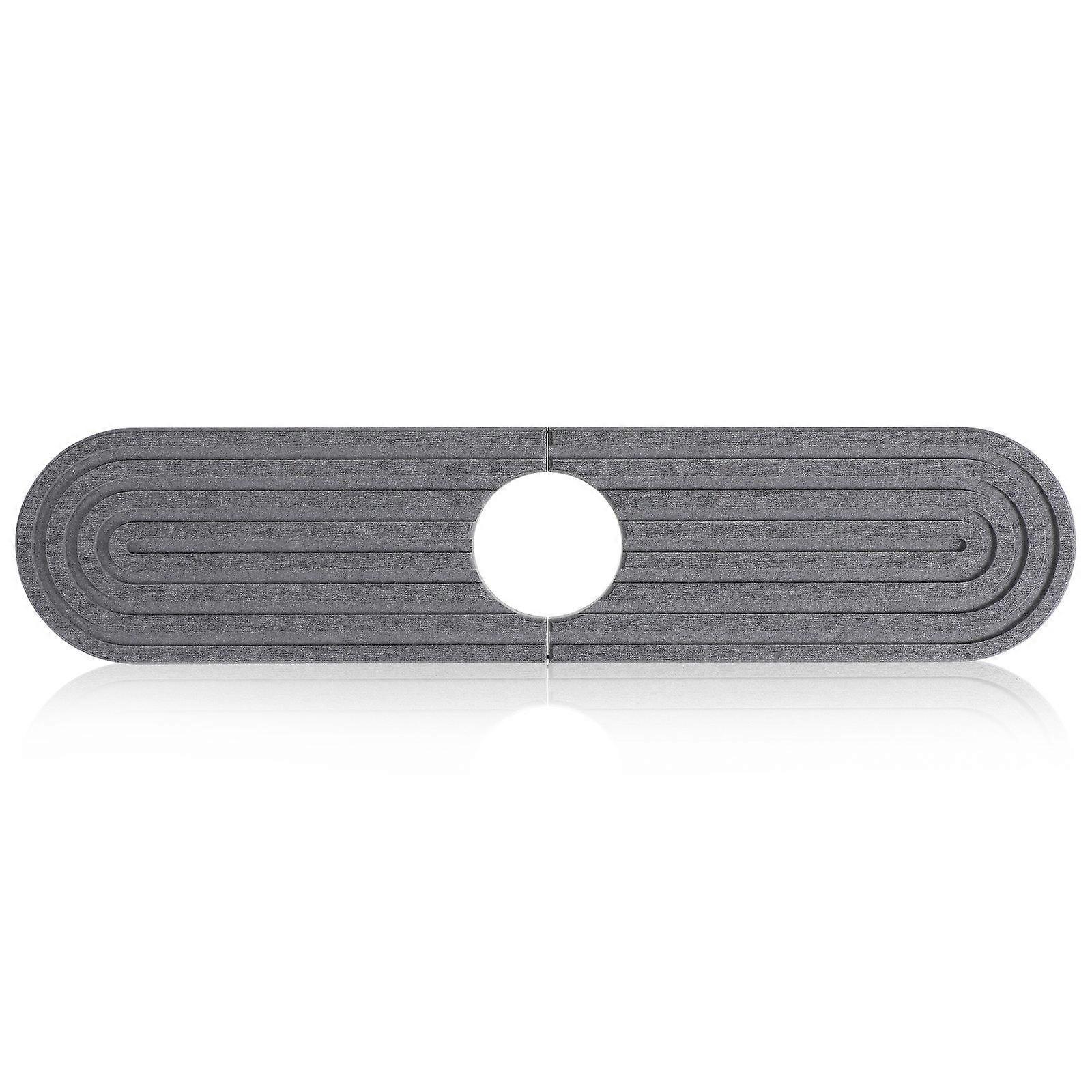 Kitchen Counter Draining Mat For Dishes Dark Grey Non-Slip Drying Mat 1 Set