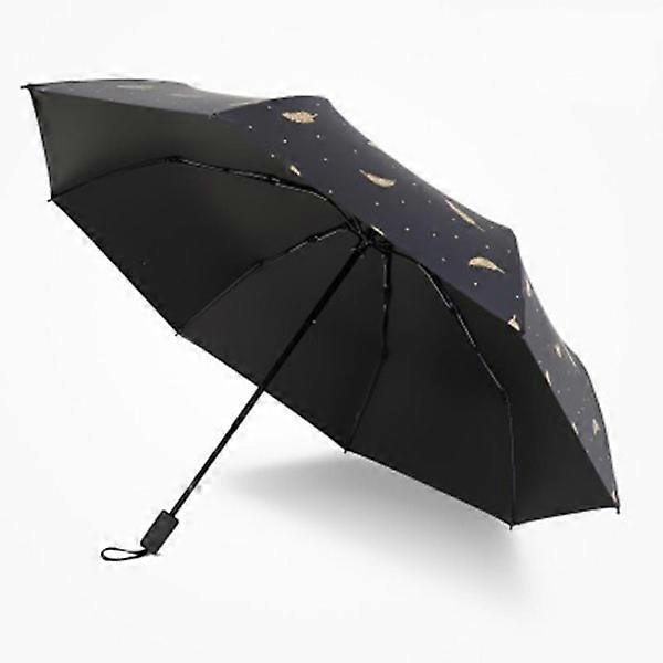 Practical & Durable Umbrella (Golden Feather) Black Black