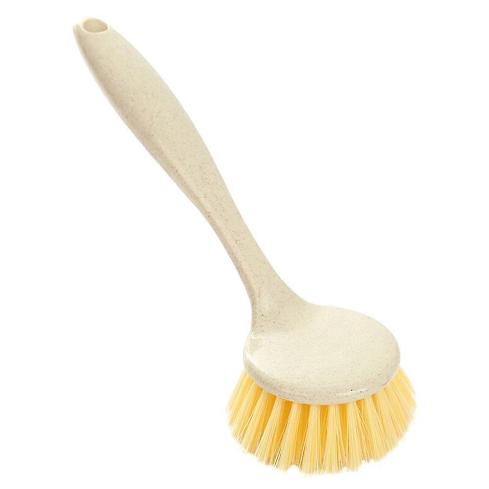 Kitchen Brush with Long Handle for Durable Cleaning in Kitchen Yellow PP Material 7.87 Inches