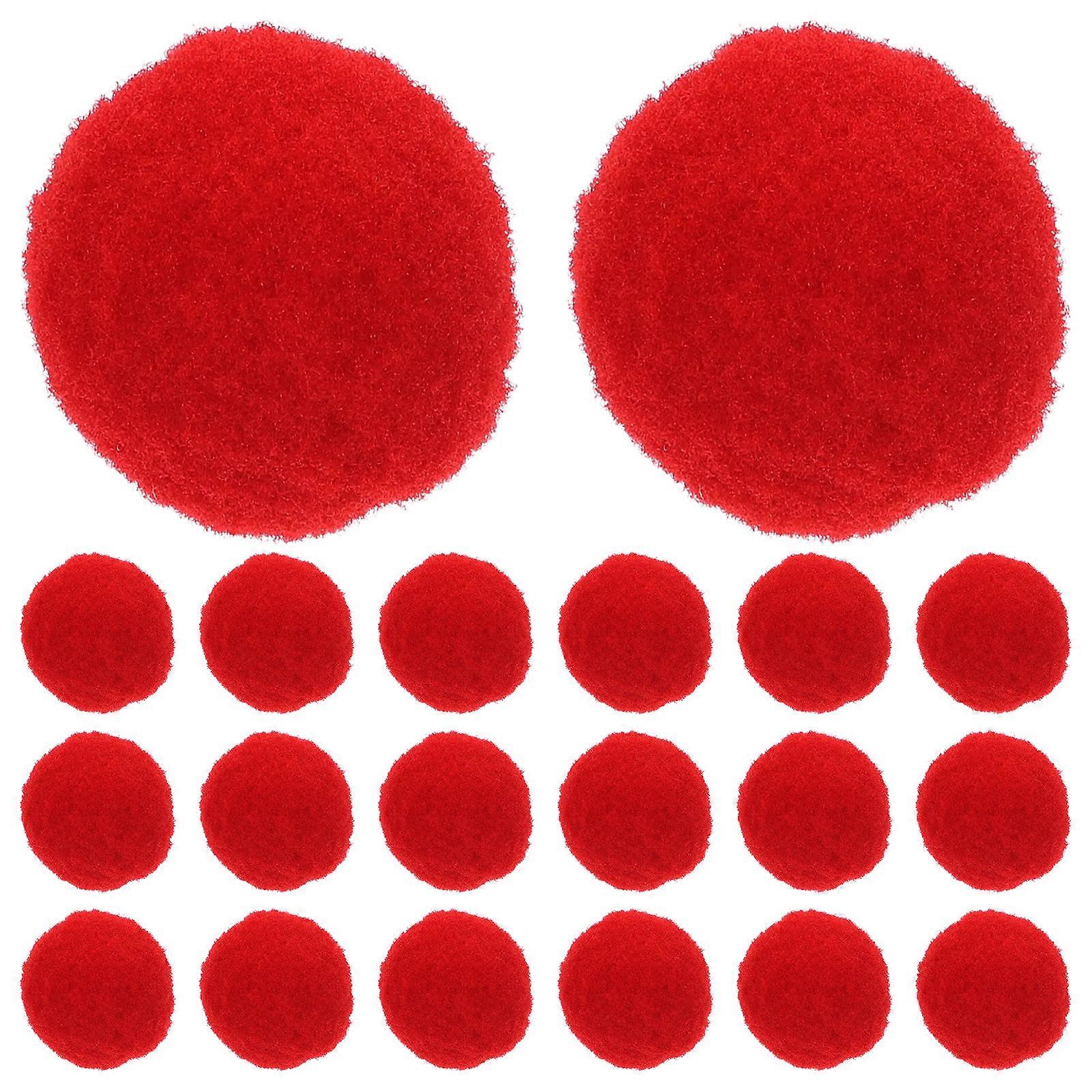 Plush Ball Toy for DIY Craft Projects and Accessories 500pcs Elastic Polyester Red 25mm
