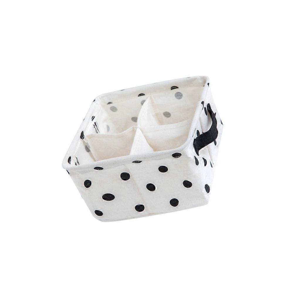 Underwear Storage Case with 4 Compartments for Organizing Socks and Underwear Breathable Cotton Cloth Multi