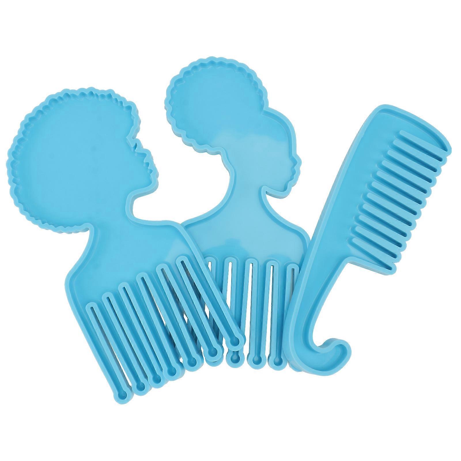 Epoxy Comb Molds For Diy Projects Artists And Craftsmen In Blue 21x9cm Size Ideal For Creative Comb Making 3Pcs