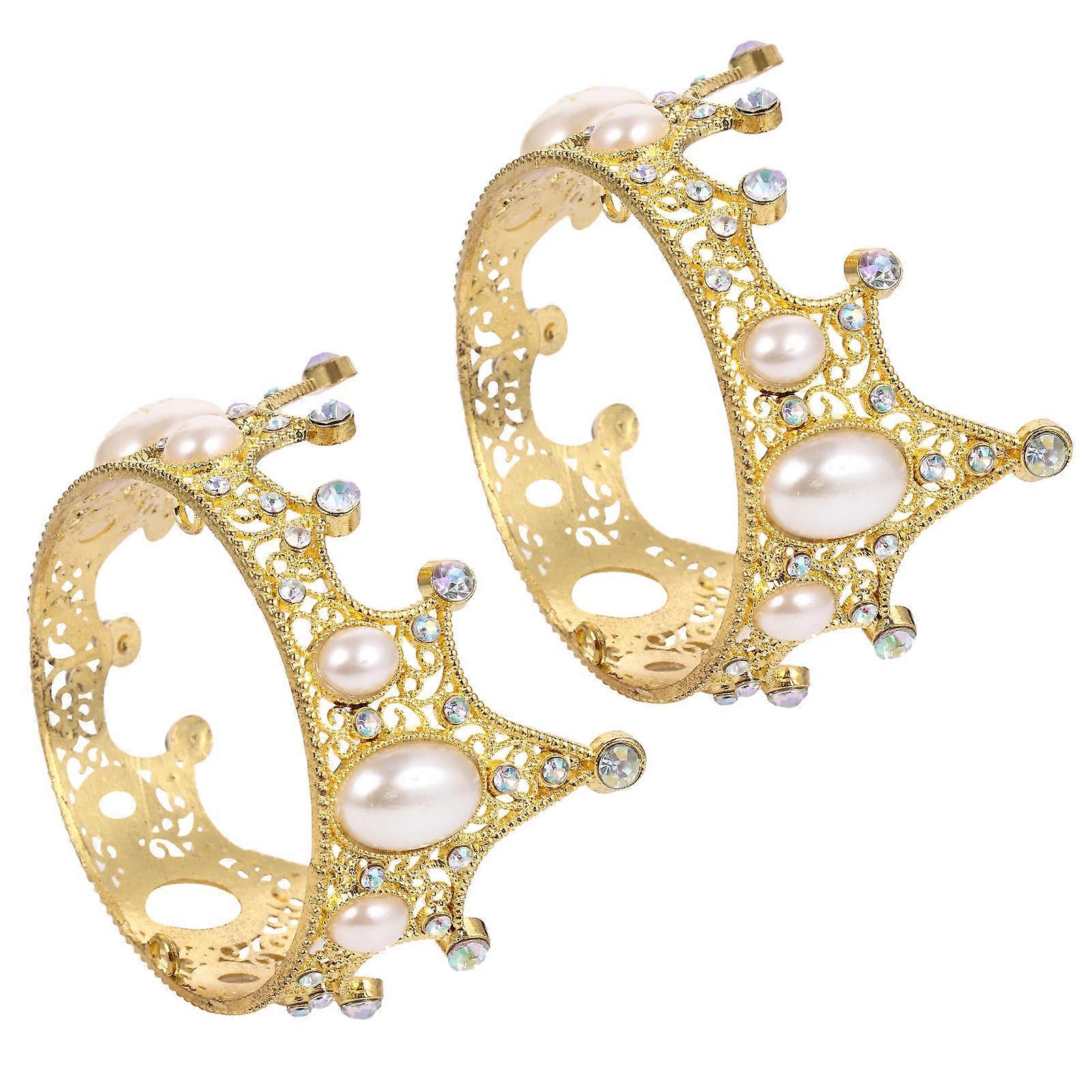 a refined and creative product description for your **"2pcs Pearl Crown Cake Topper"**:

 

### 🌸 **2pcs Pearl Crown Cake Topper – Elegant Flower