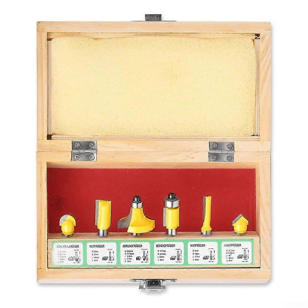 Longlasting engraving machine milling cutter set, 6piece, precision cuts
