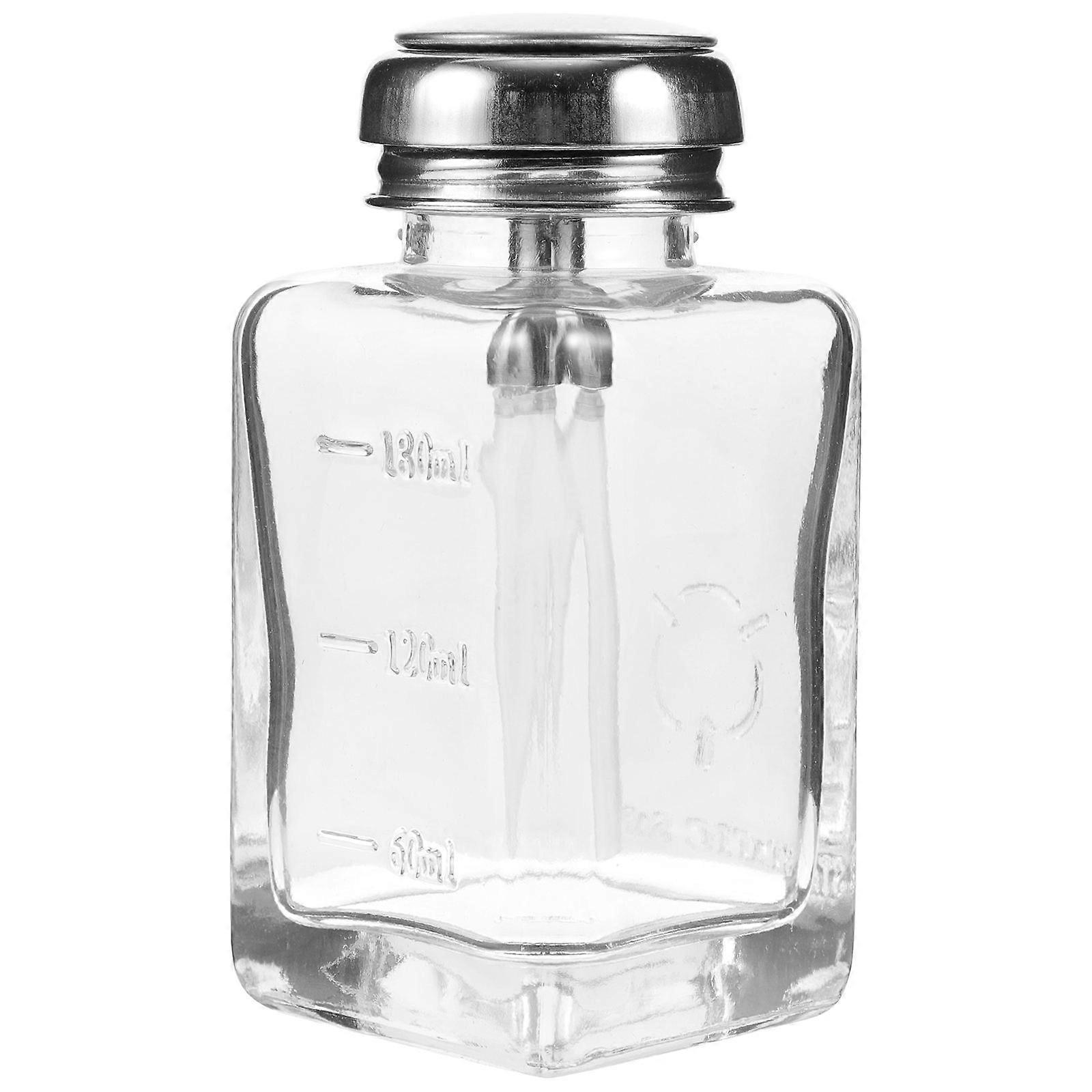 Rectangular Clear Glass Dispenser Bottle Suitable For Gifting And Daily Use Featuring Liquid Dispensing 1Set