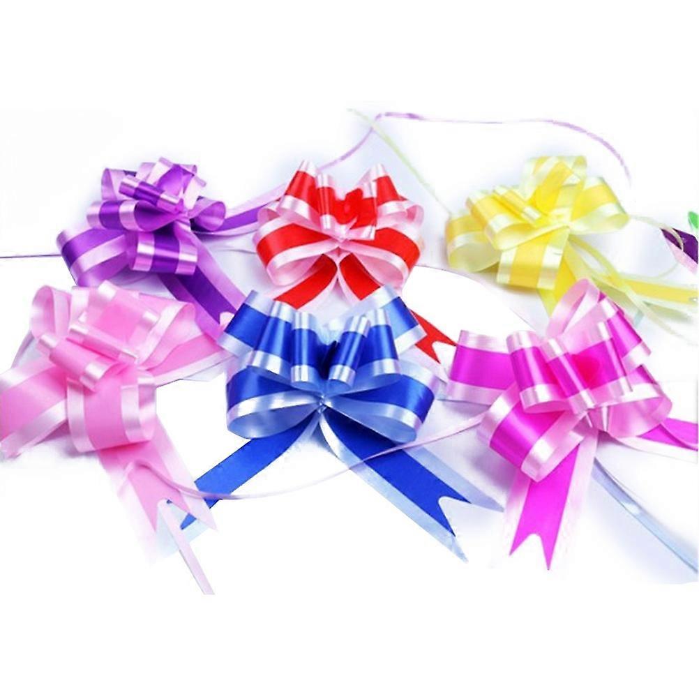 Wedding Knot Pull Bows for Decoration with Assorted Color Plastic Material 18pcs