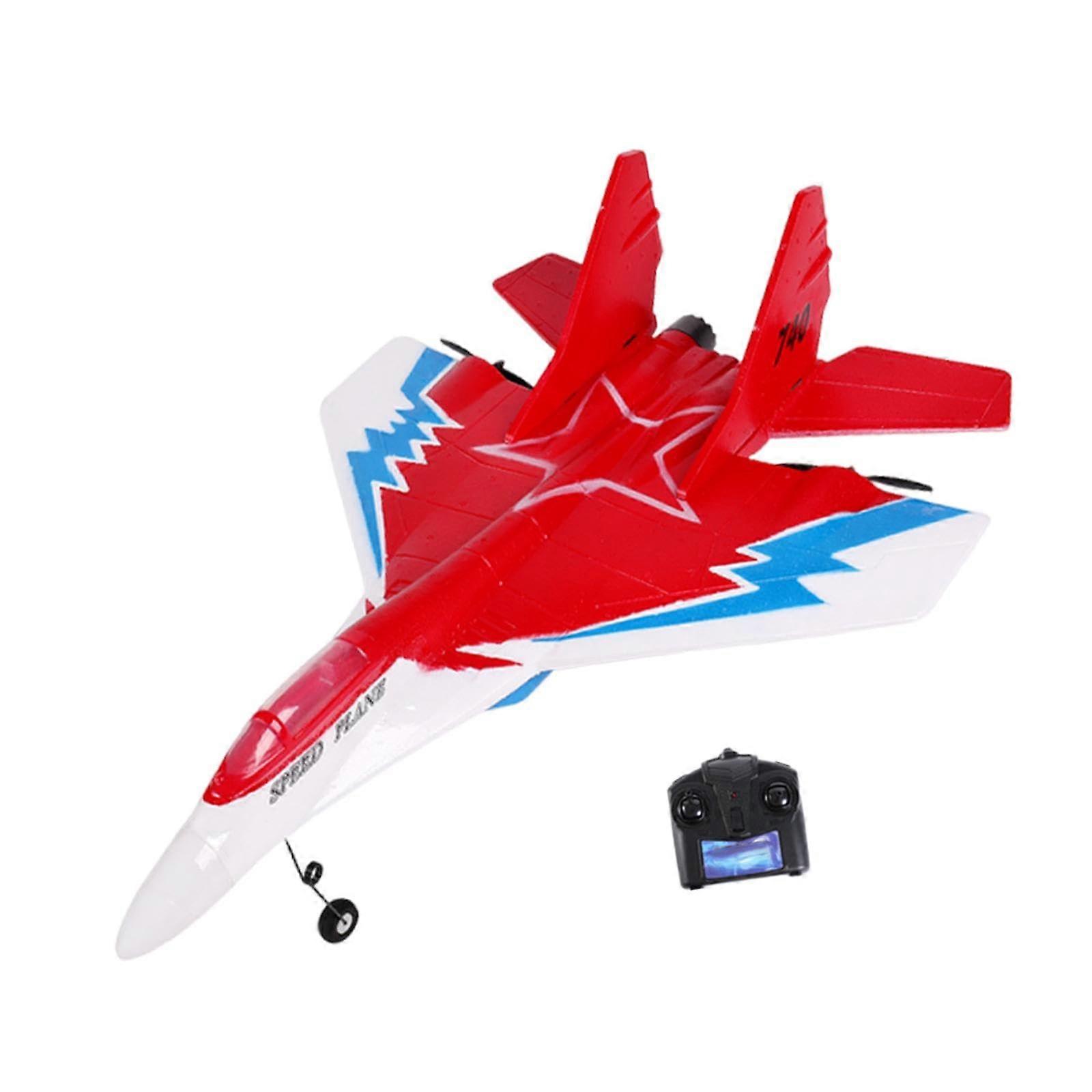 RC Glider Fixed-Wing Aeroplane, Anti-Fall RC Plane Toy, For Ages 8-12, Red, Beginner Model