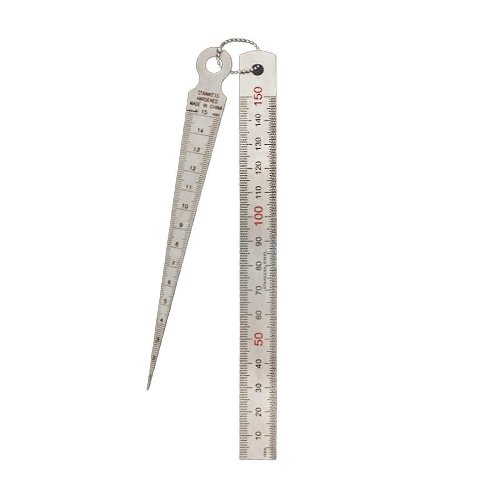 Ruler Taper Gauge Depth Ruler Stainless Steel Inner Diameter Measurement Tools For Hole Inspection