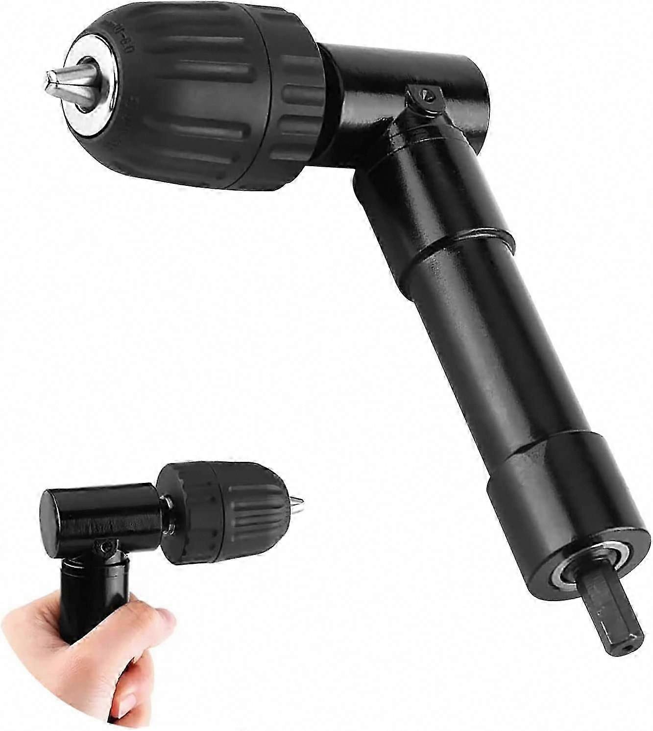 Angle Drill Accessories - 90 Bend Extension - 8mm Hex Handle - 90 Degree Right Angle Drill Adapter (Chuck Range / 0.8-10mm).