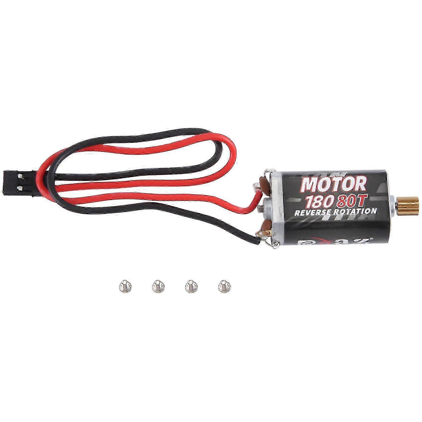 2025 180 Brushed Motor With Stainless Steel Pinion For 1/18 Rc Crawler Trx4m Upgrade,80t