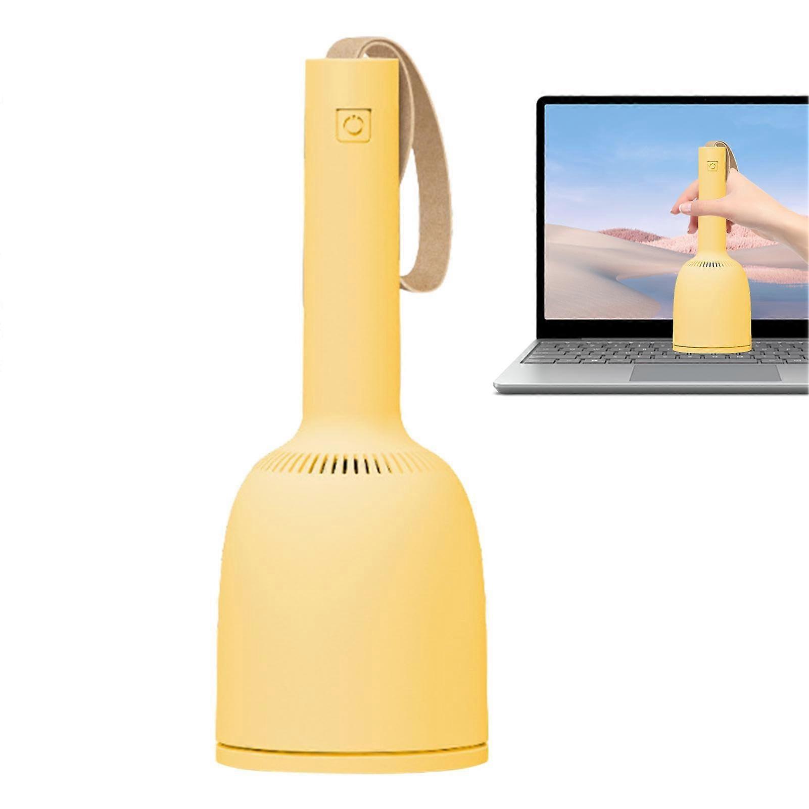 Desktop Dust Cleaner Small Portable Handheld Dust Catcher Strong Suction Yellow