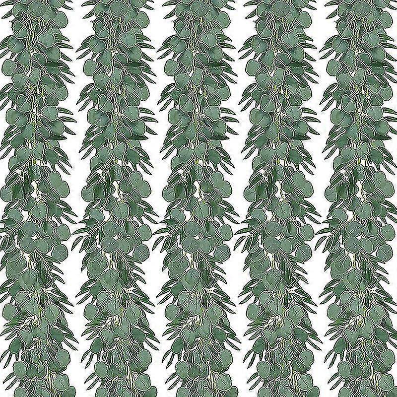 Artificial Greenery Wreath, 5-piece Set, Bendable Branches, 2-meter Size