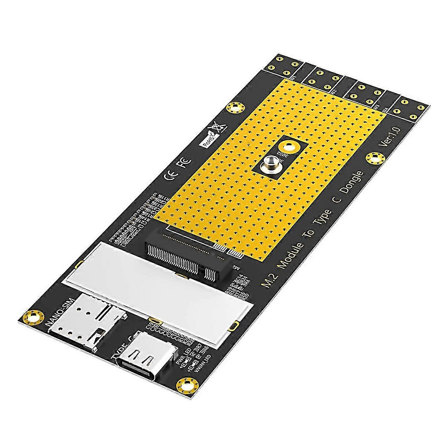 M2 Ngff B Key 3g4g5g Module To Type C Network Adapter Riser Card Support Rm500q Rm500u Gm800 Sim8
