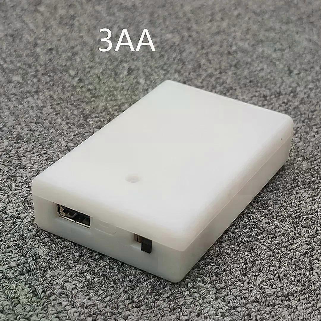 AA Battery Case AA Battery Holder AA Box Case With Switch 3AA Battery Holder With Switch 45V White