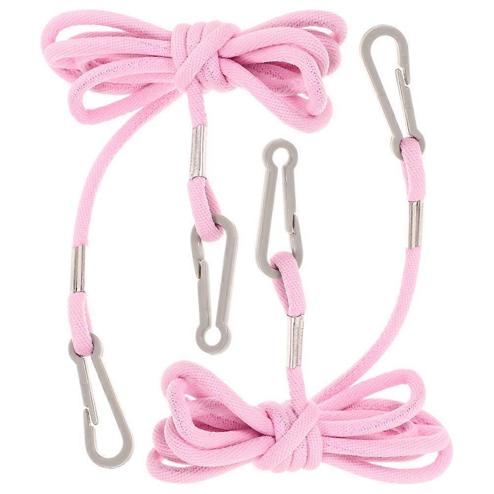 Mitten Clips with Elastic Strap for Adults, Pink Ski Glove Lanyards, Winter Hat and Glove Holder Neck Hanger Rope for Secure Hanging and Loss