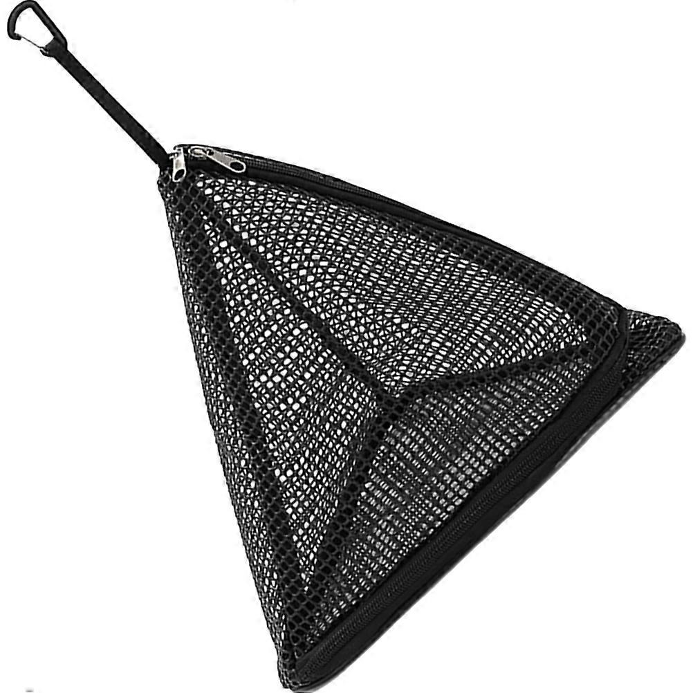 Black PVC Hanging Mesh Net for Indoor Use Strong Bearing Capacity Triangle Shape Food Organizer