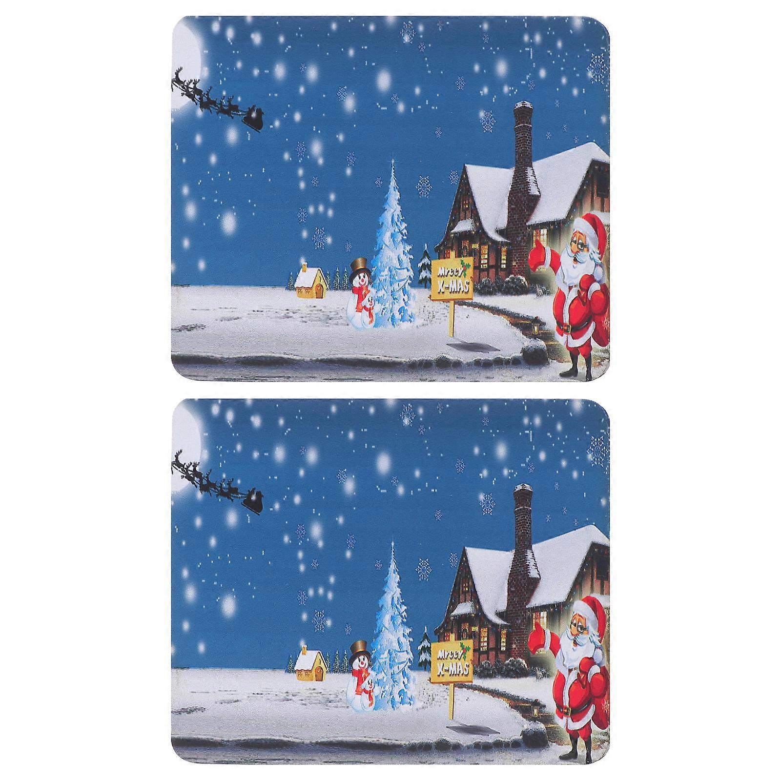 Non-Fading Mouse Pad For Office Workers Dormitory Use 11.79X9.82X0.08in Comfortable Rubber 2Pcs