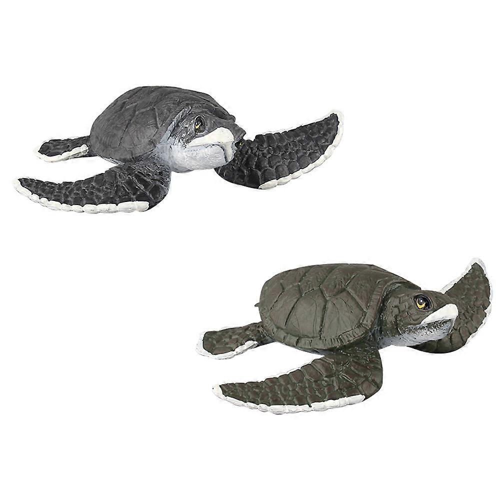 Assorted Color Plastic Turtle Figurine for Decor Lightweight and Durable Early Learning Gift 2pcs
