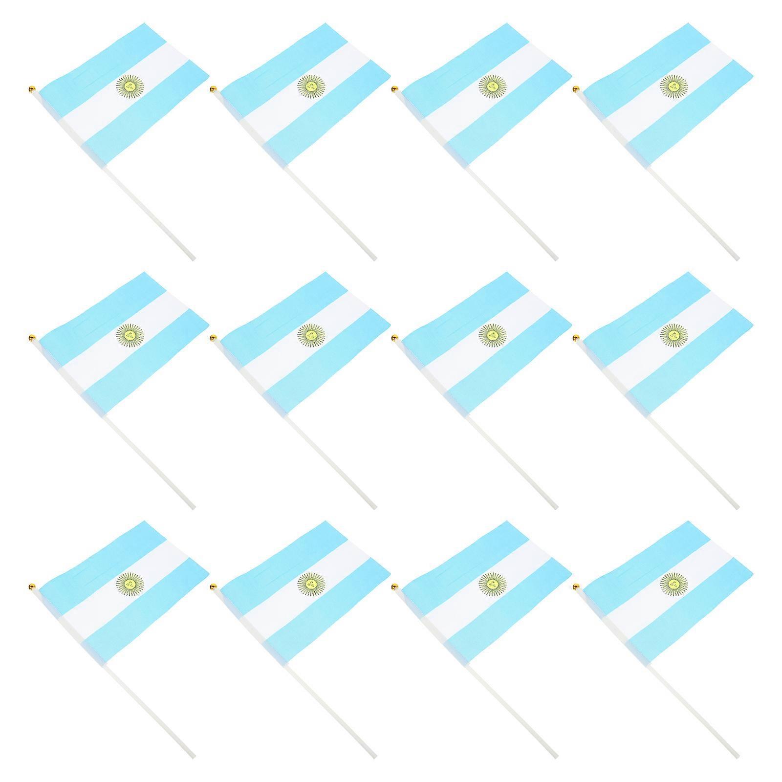 Qatar 32 Flag Small Handheld Patriotic Decorations for Cheering ABS Material 50 Pcs