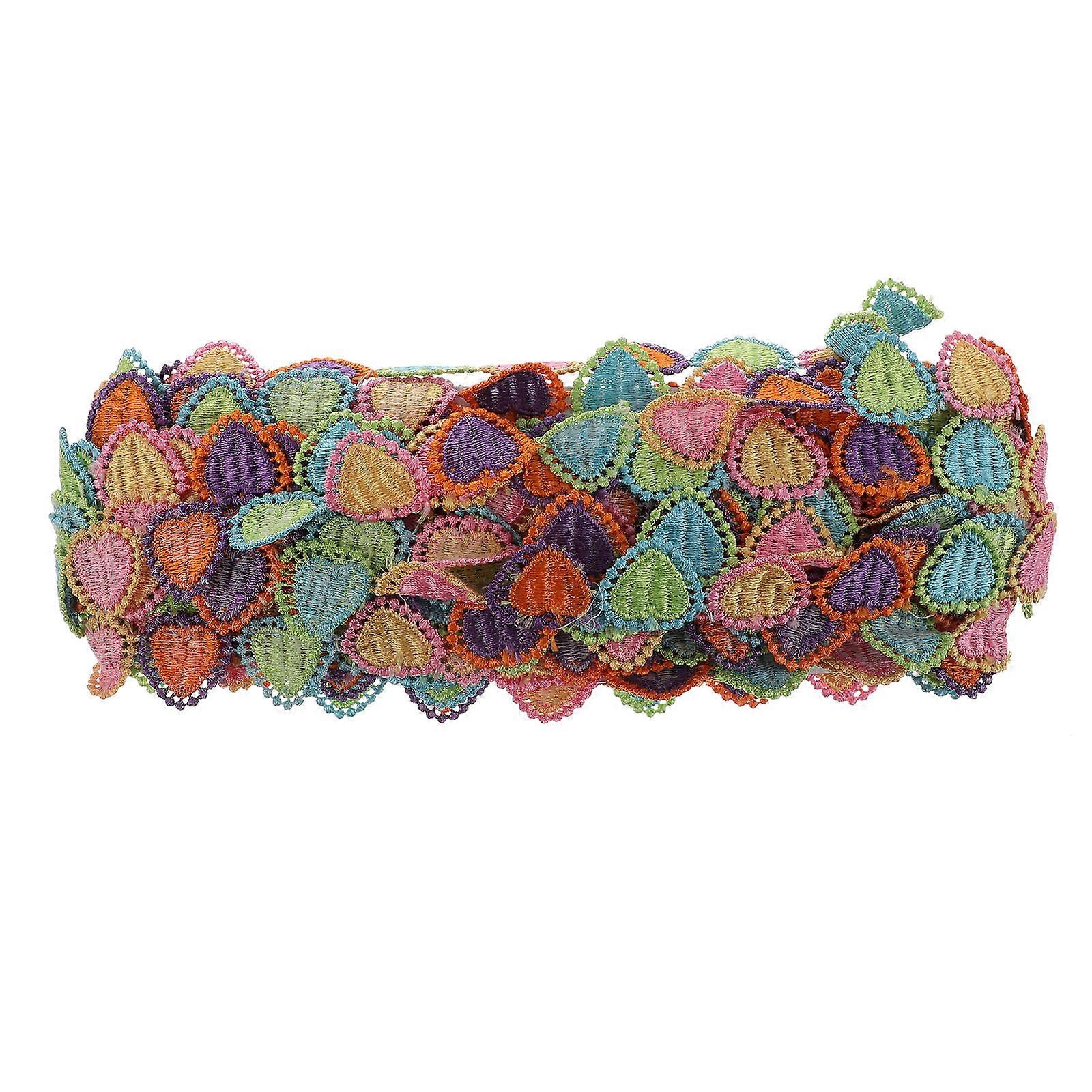 Embroidery Trim Ribbon 15 Yards Cartoon Style Lace Edge Trim Ideal For DIY Projects 2.5cm Width Multi Color Perfect For Holiday Decorations 1 Set